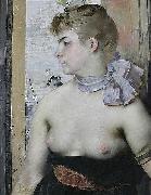 Henri-Lucien Doucet Jeune fille au ruban France oil painting artist
